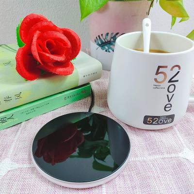 China 2021 Hottest Best Selling Ultrathin Cup Heater Porcelain Tea Smart Coffee Mugs With Heater For Cup Warmer USB Car Cup Heater for sale