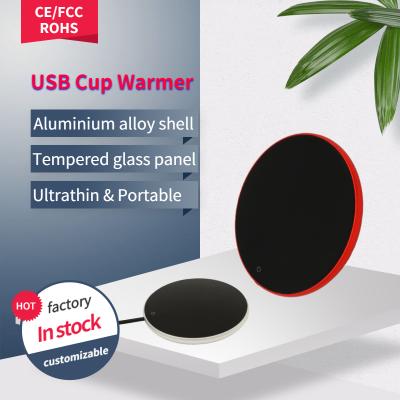 China Smart Factory Price Usb Cup Heater Usb Coffee Cup Warmer Protective Cup Ultrathin Electric Aluminum Alloy Cheap Electric Warmer Shell for sale