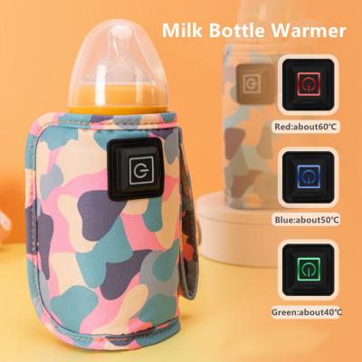 China Temperature Adjusting 2021 Baby Bottle Warmer Milk Warmer USB Infant Baby Bottle Warmed Travel Cover Insulation Thermostat Portable Food Heater for sale