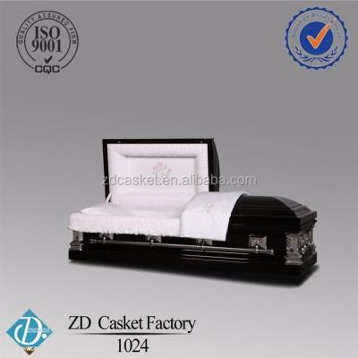 China American Style Steel Metal Caskets Black American Caskets For Sale 1024 for sale