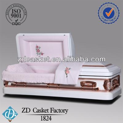 China Primose American Casket Style Casket White Metal Casket (1824) for sale