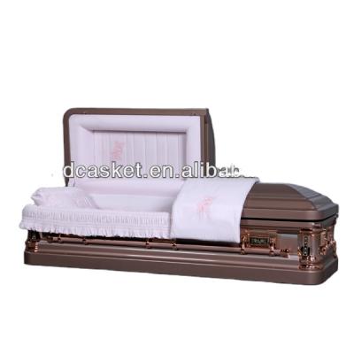 China Standard American Style 18g Caskets Metal Casket (1828) for sale