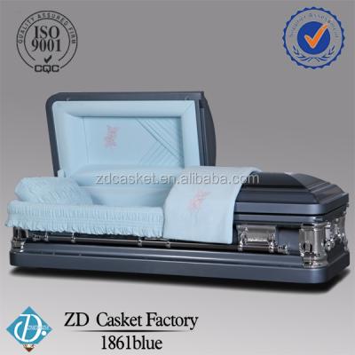 China American Style Best Quality Metal Casket For Sale (Blue 1861) for sale