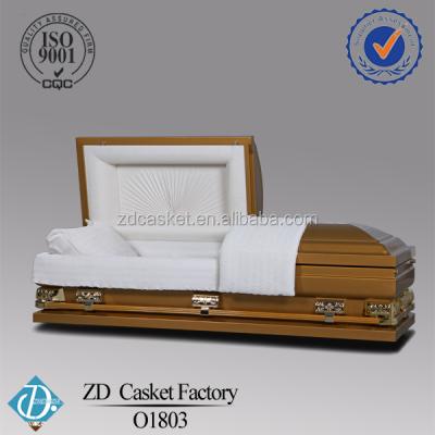 China American Style Steel Wooden Coffin (O1803) for sale