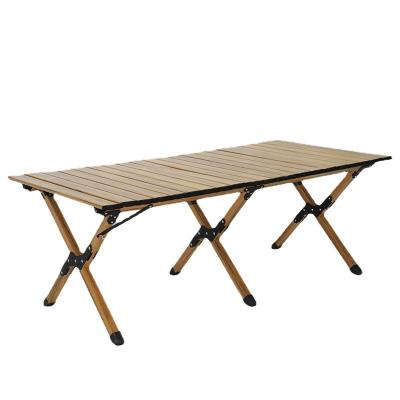 China Aluminum Alloy Outdoor Camping Roll Table Easy Carry Folding Tables Moon Dining Table Chairs and Egg Chairs for sale