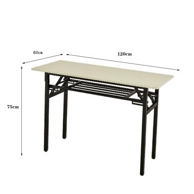 China Moon Double Layer Easy Carry Folding Table for Training and Learning Work Bold Steel Pipe, Adjustable Legs, Double Spring Design for sale