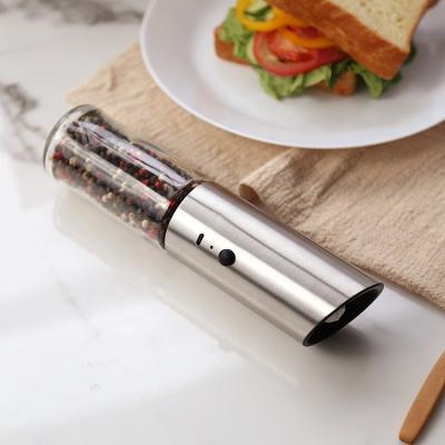 China Automatic Stored Salt and Pepper Grinder USB Rechargeable Adjustable Salt Pepper Mill Set for Gift for sale