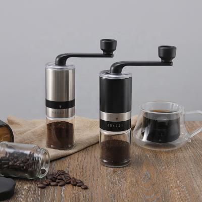 China WITH COVER Coffee Bean Grinder Ceramic Adjustable Manual Grinder Manual Coffee Bean Grinder Stainless Steel for sale