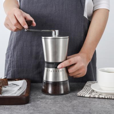 China WITH LID Kitchen Tools Green Bean Grinder Coffee Grinder Ceramic Hand Coffee Grinder Classic Manual Conical Espresso For Home Use for sale