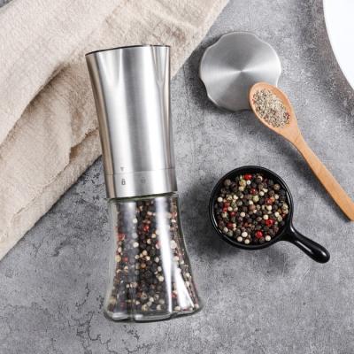 China Sustainable Electric Ceramic Battery Operated Salt and Pepper Grinder and Salt Grinder Grind Core Salt and Pepper Crusher for sale