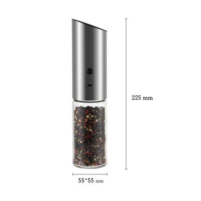 China CE LFGB Home Kitchen Tabletop USB Rechargeable Battery Operated Automatic Spice Salt and Pepper Grinder with LED Light for sale