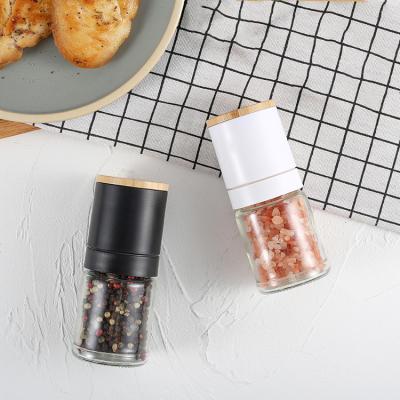 China 100ml Salt and Pepper Crusher Core Grinder Core Salt and Pepper Crusher Plastic Adjustable Glass Ceramic Salt and Pepper Grinder for sale