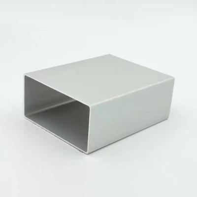 China 0.9mm Alu Extrusions Profile 40X80 Tube Silver Matt Anodized Aluminum Profile for sale