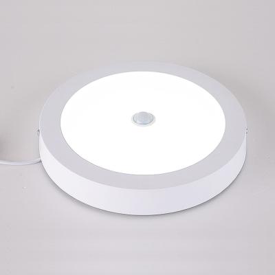 China De Luz Panel Round Human Body Induction Downlight Ultrathin Commercial Sensing Led Square Ceiling Light Smart Panel Light for sale