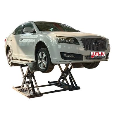 China Tire Repair 3000kg Portable Mid Rise Hydraulic Electric Scissor Car Lift With Ramp for sale