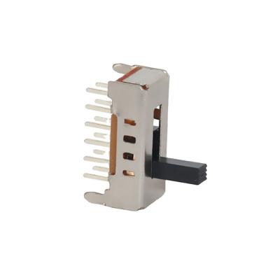 China SS-24D02 DP4T Vertical Slide Contact With 12 Terminals For Type DC 30V 0.3A Schiebeschalter DIP Switch One Slide for sale