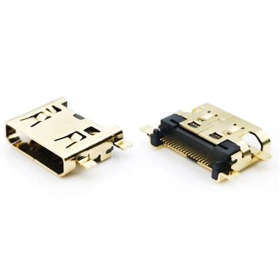 China 19PIN USB Connector Type-B USB 3.1waterproof SMT Right Angle Offset Female Data Cable Connector For PCB MINI Gold Plated Female 19PIN Type for sale