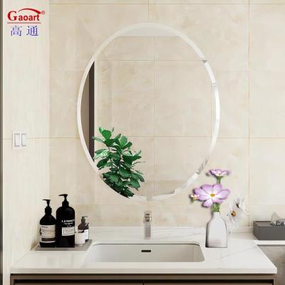 China Bathroom Oval Hair Salon Wall Mirror with Custom Modern Design and Free Standing Style for sale