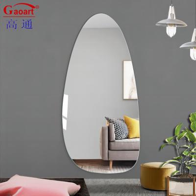 China Full Magic Gold Bathroom Sticker Mirror Wall Home Decor for Customized Size Living Room for sale