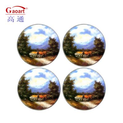 China 3000 Sets of Round Sustainable Glass Coaster Mats Pads Design Blank Kitchen Glass for sale