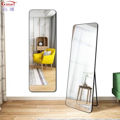 China Large Black 50 CN SHN Decorative House Decor Wall Floor Mirror for Every Day Occasion for sale