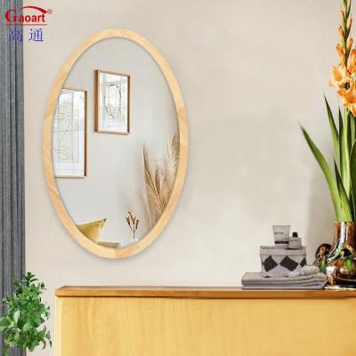 China Modern Rustic Bedroom Decor Floor Length Wooden Stand Mirror with Glass for sale