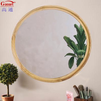 China Floor Length Mirror Fashion Wooden Big Rustic Modern Framed Bathroom Antique Decor Wood Frame Mirror for sale