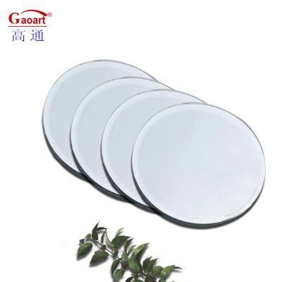 China Frameless Adhesive Wavy Full Length Large Round 80Cm Decor Mirror Bath for Living Room for sale