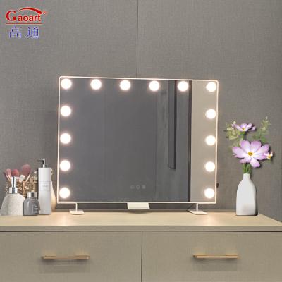 China Individual Carton Packing Hollywood Lighted Vanity Mirror for Salon and Home Decoration for sale