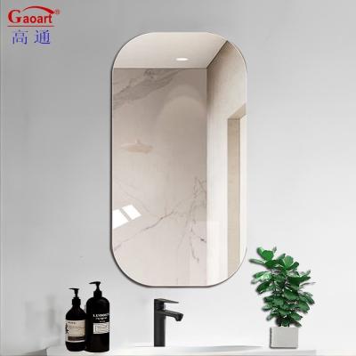 China Bath Hair Salon Long Furniture Half Round Irregular Mirror Perfect for Wall Home Décor for sale