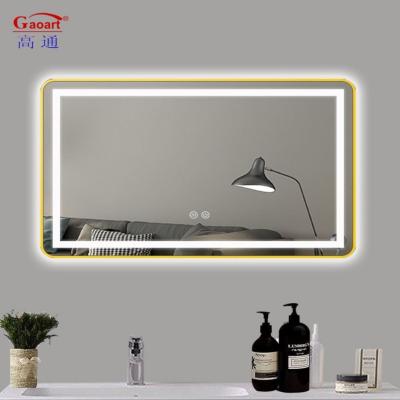 China Glass Mirror LED Light Bathroom Mirror for Luxury Salon Bedroom Living Room Home Decor for sale