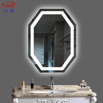 China Large Black Home Decor Smart LED Mirror for Hotel Bathroom Decoration Customized Size for sale