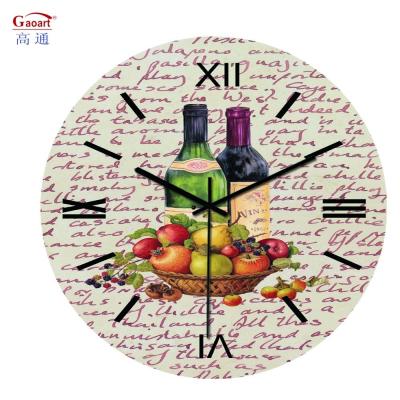 China 12 mm Sheet Wall Clock for Bedroom Sublimation Glass Decoration in Classic Style for sale