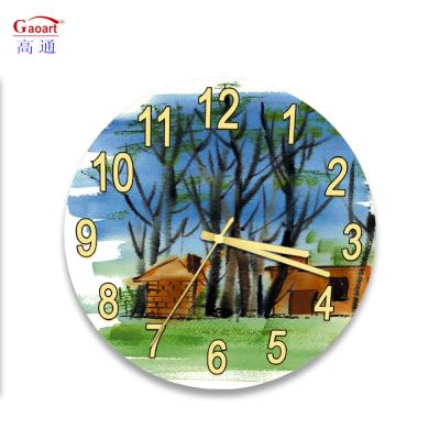 China Modern Single Face Tempered Glass Wall Decorative Clock for Custom Home Bedroom Decor for sale