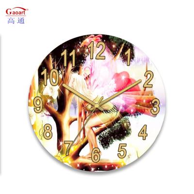 China Separates Modern Mantel Home Decor Wall Bedroom Clock for Sublimation Glass Decoration for sale