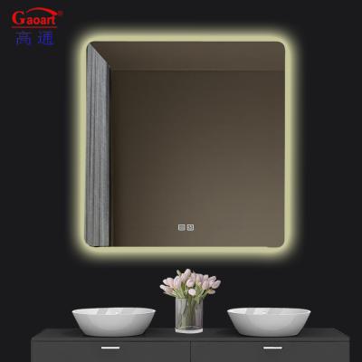 China Customized Size Led Touch Bevelled Smart Fitness Bath Backlit Mirror for Salon Makeup for sale