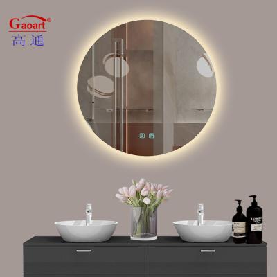 China Licensed Silver Mirror Smart Light Round LED Mirror for Bedroom and Bathroom Decor for sale