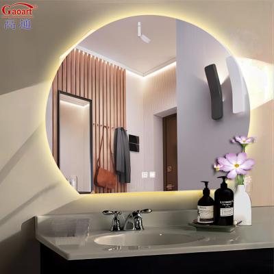 China Bathroom Decoration Modern Design Style Frameless LED Vanity Mirror with Fogless Function for sale