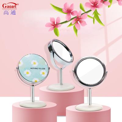 China Small Travel Cosmetic Desktop Table Make Up Top Standing Mirror with Custom Packing for sale