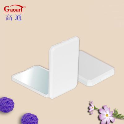 China Every day Plastic Glass Mirror Foldable Makeup Travel Heart Shaped Logo Mirror for sale