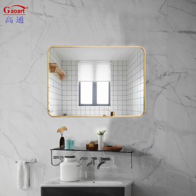 China Modern Hanging Wall Art Decor Aluminium Frame Mirror for Bathroom Decoration Everyday for sale