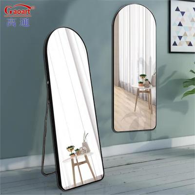 China Large Floor Black Room Sticker Mirror with Glass Mirror and Contemporary Design Style for sale