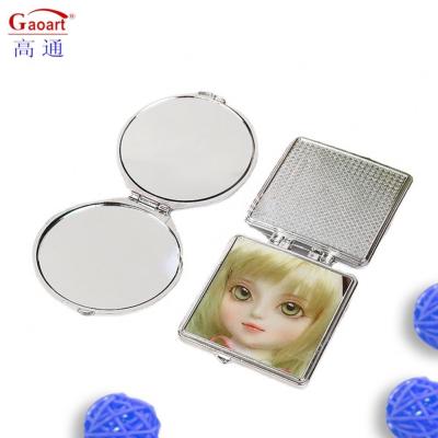 China Compact Circle Cosmetic Petit Miroir Round Light Little Mirror with Plastic Glass Mirror for sale