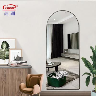 China Modern Stylish Bathroom Decor Metal Hair Salon Mirrors Glass Luxury Big Light Mirror for sale