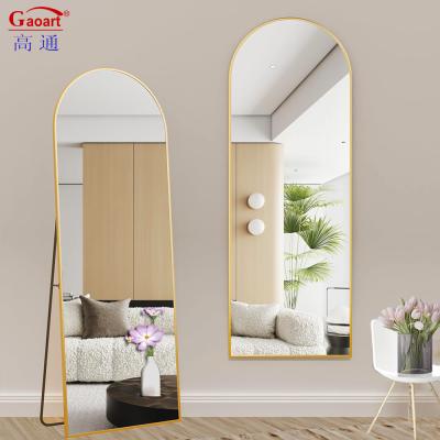 China White Frame Wall Mirror Floor Length Metal Bath Dressing Mirror for Home Decoration for sale