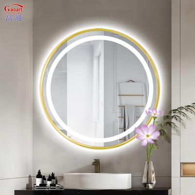 China Lighted Wall Mounted LED Bathroom Mirror for Makeup with Adjustable Brightness for sale