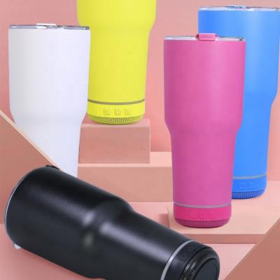 China Blue Tooth Mini Subwoof Music Cup Sublimation Waterbottle Portable Speaker Rocker Phone Function Water Bottle for sale