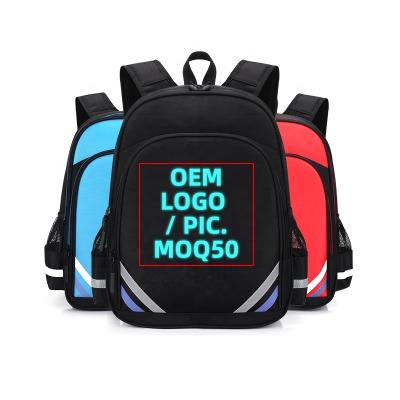 China Fashion waterproof high quality custom logo blue red black school bags children backpack bookbag kids backpack school bags for sale