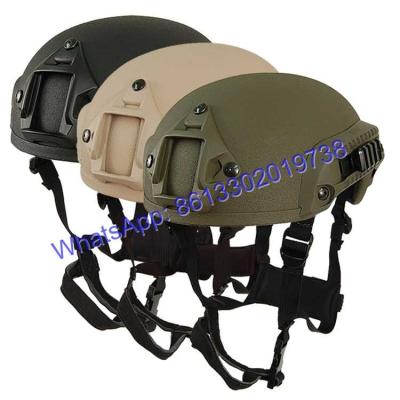 China FAST Bulletproof Helmet with Aramid Fiber OR UHMWPE Rail System For Attaching Accessories Camouflage for sale