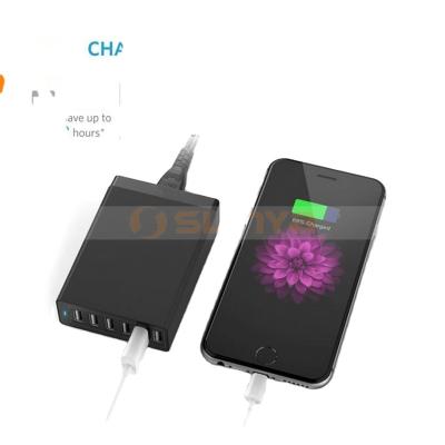 China Mobile Phone 5V 12A All Plug In 1.5M Fast 6 Left Charger Available USB for sale